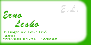 erno lesko business card